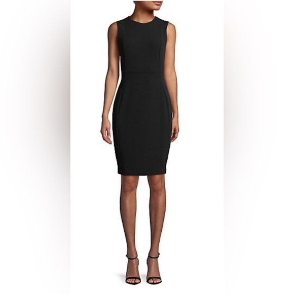 Calvin Klein black scuba shift dress - Picture 1 of 5